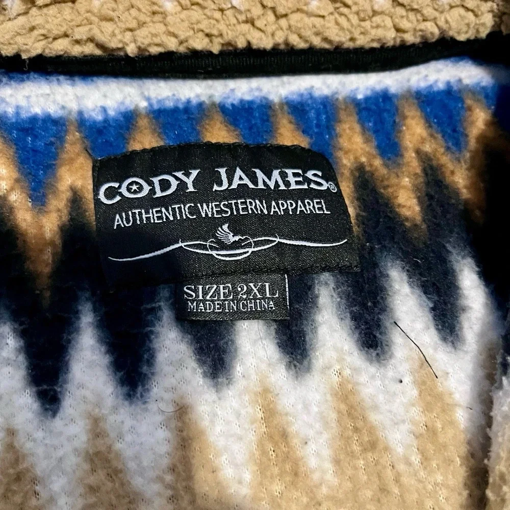 Cody James Men's 1/4 Zip Fleece Pullover Sweater 2XL Big & Tall Geometric